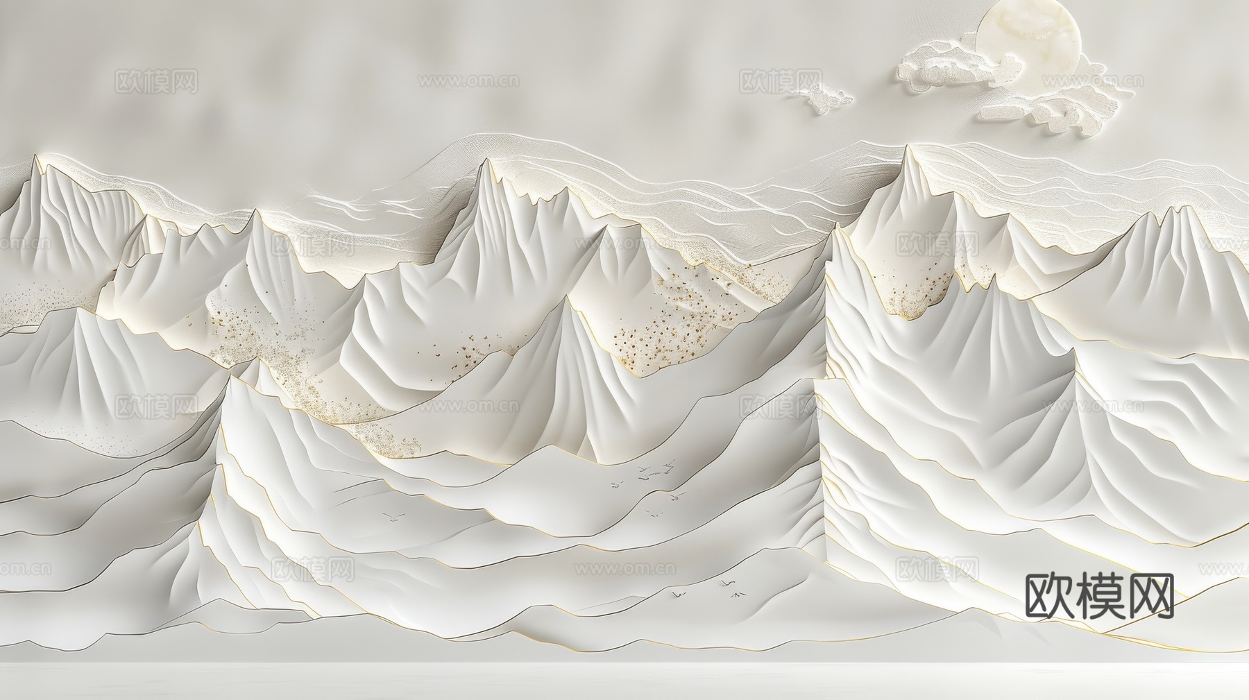 新中式山水国风背景