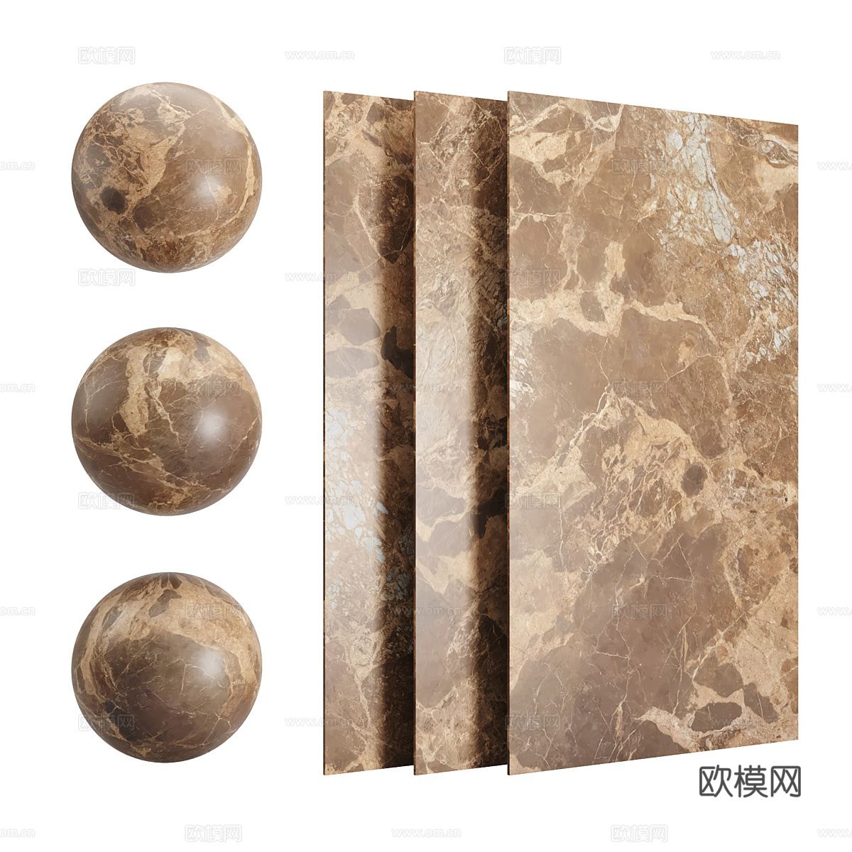 大理石 岩板 PU石材3d模型
