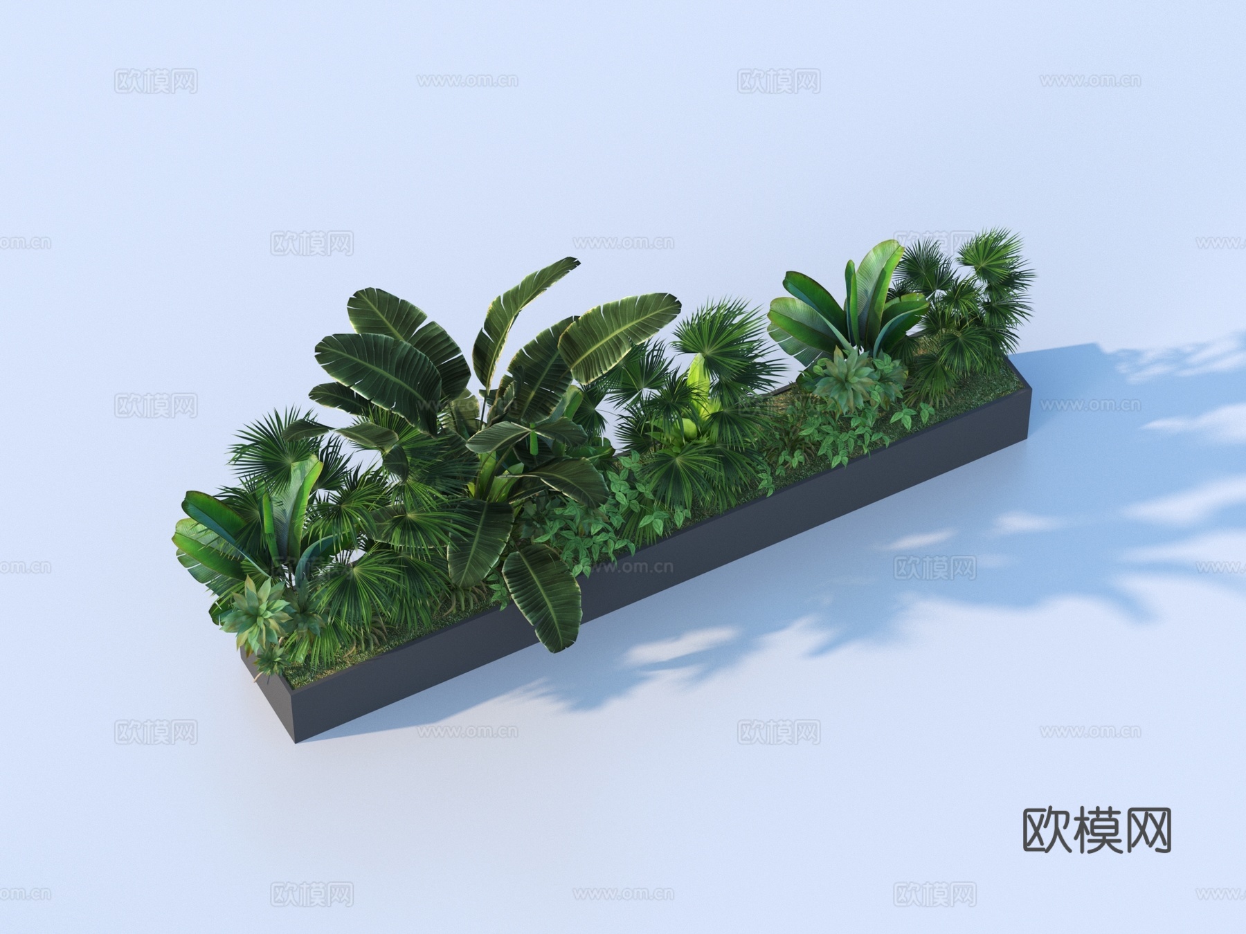 植物堆 室内景观 绿植3d模型