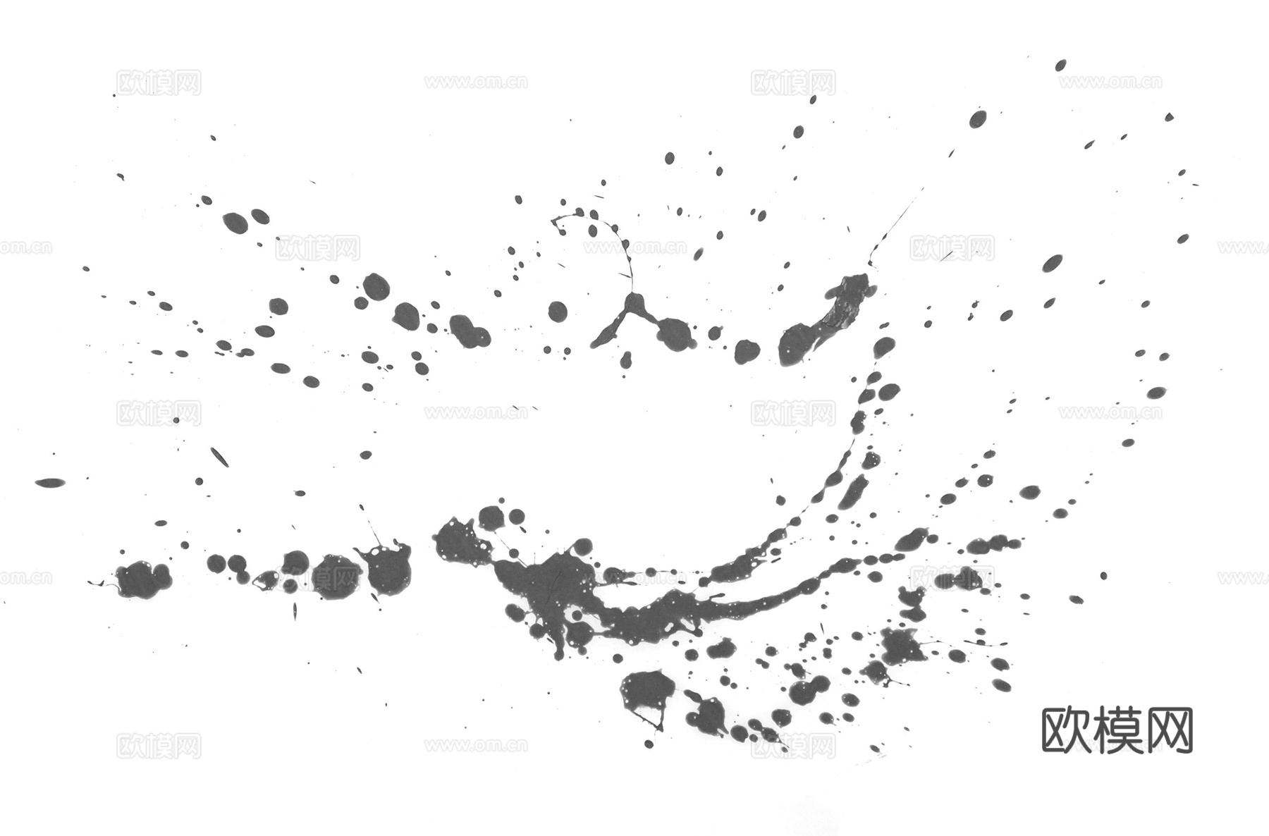 飞溅弧形水迹污垢 黑白凹凸下载