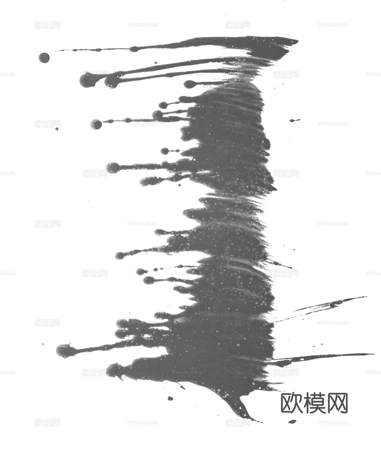 飞溅矩形水迹污垢 黑白凹凸