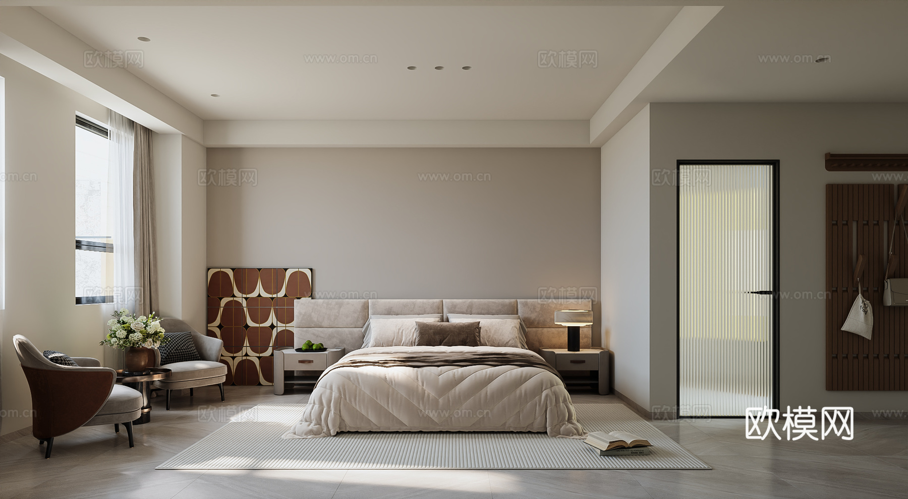 现代简洁公寓 简洁住宅 白色公寓3d模型