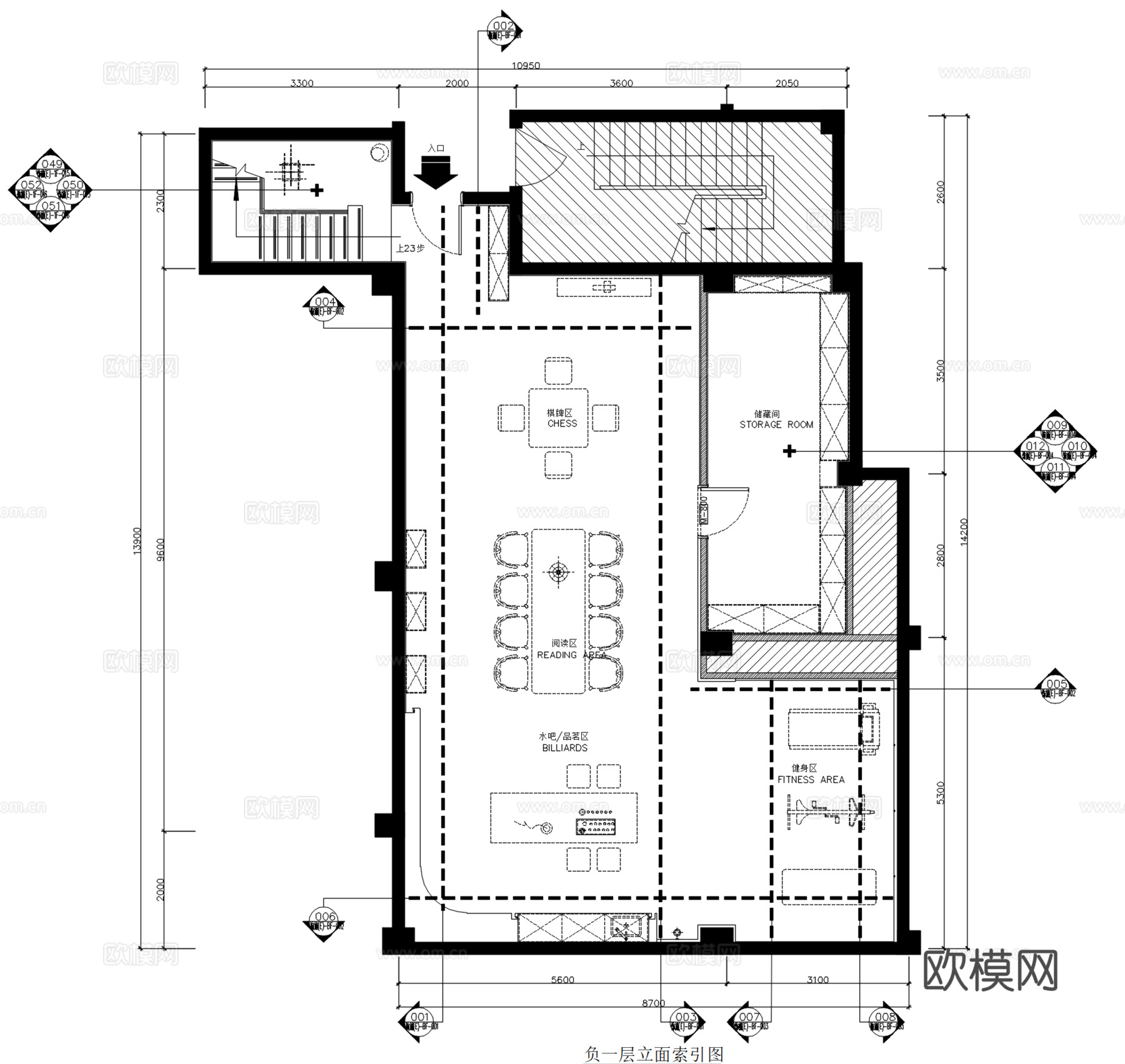 中骏·黄金海岸新中式洋房样板间丨施工图丨效果图丨物料丨灯光cad施工图