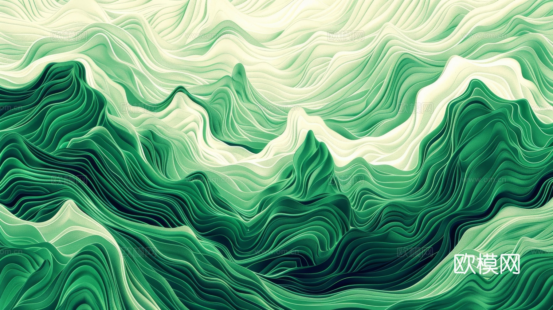 新中式山水国风背景下载（渲染图5）