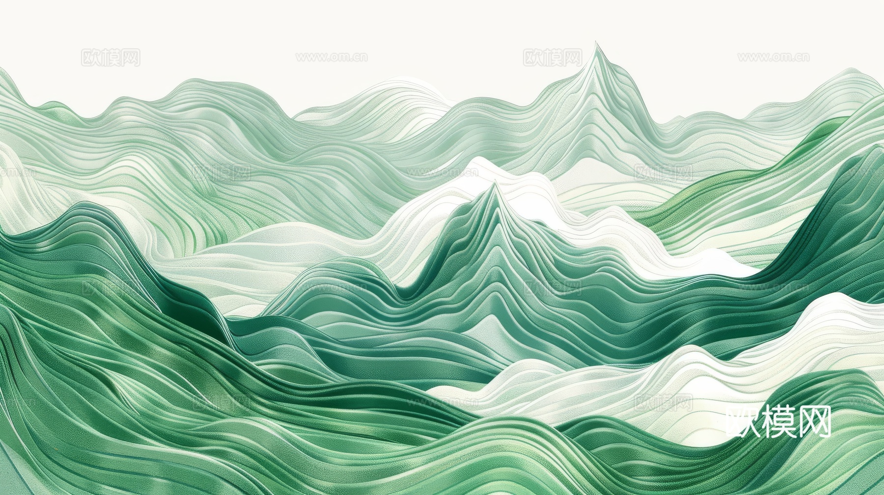 新中式山水国风背景下载（渲染图6）