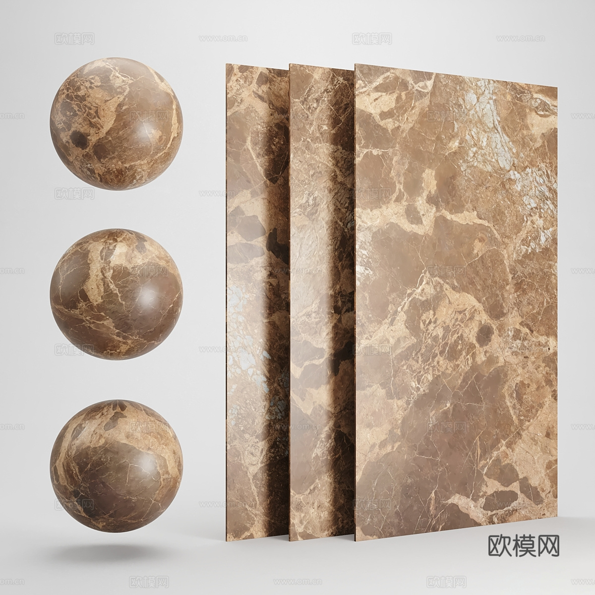 大理石 岩板 PU石材3d模型