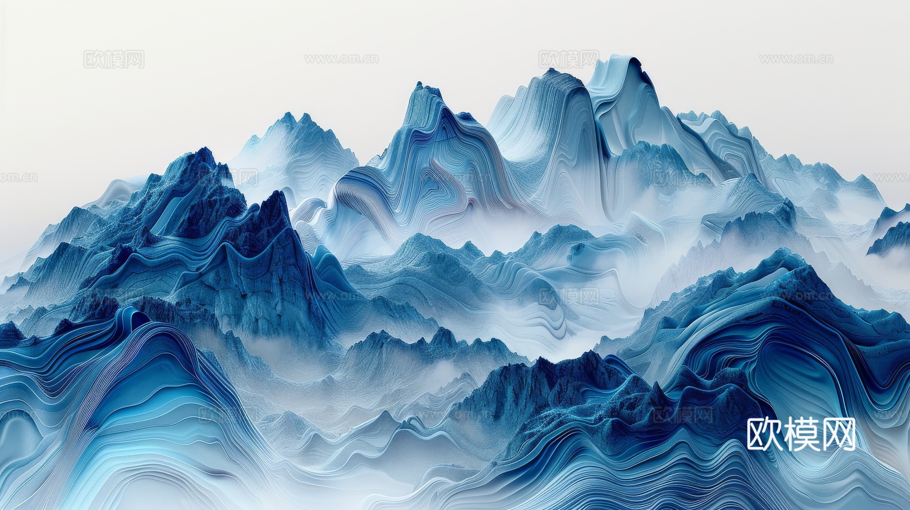 新中式山水国风背景