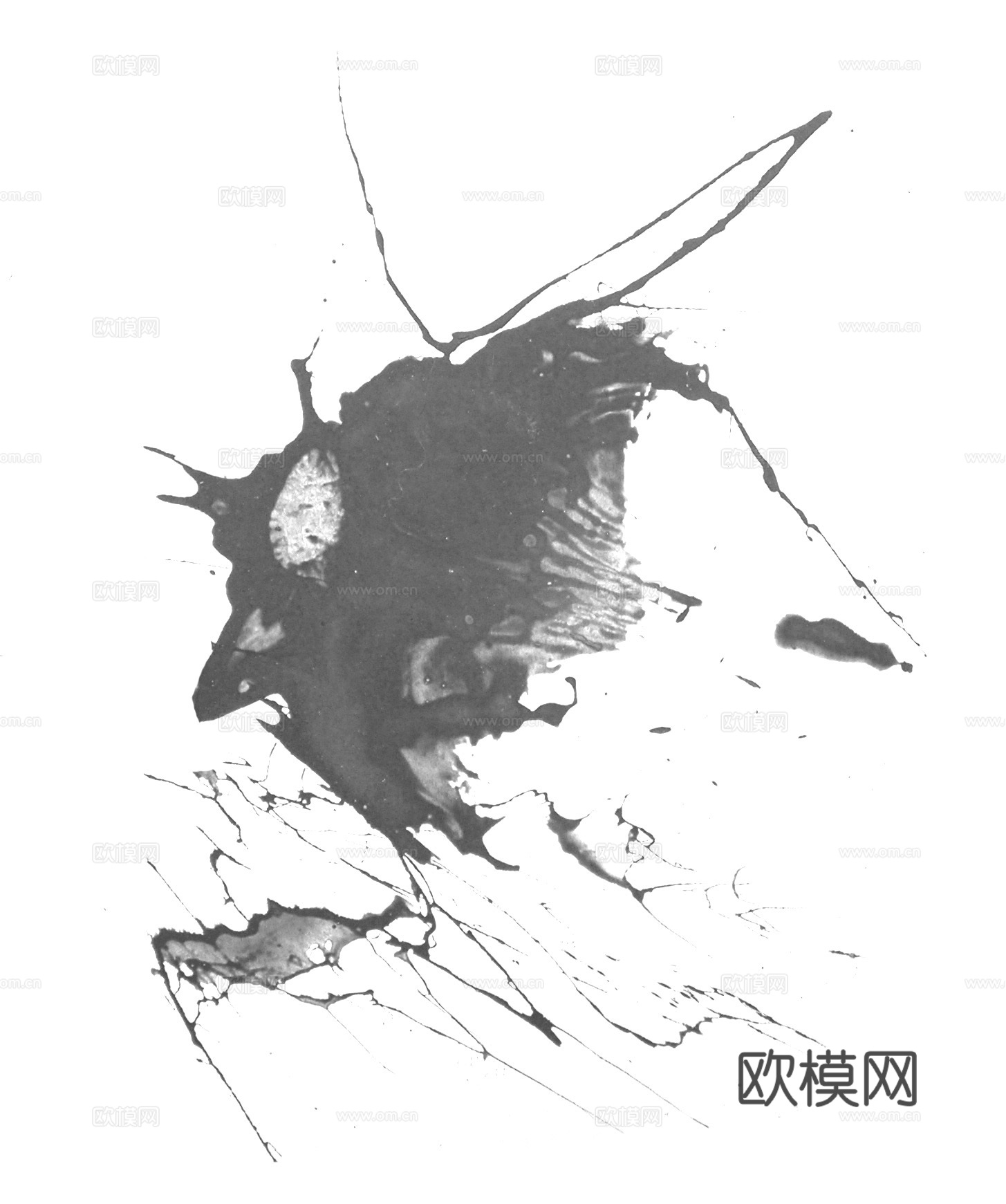 飞溅墨迹污垢 黑白凹凸下载