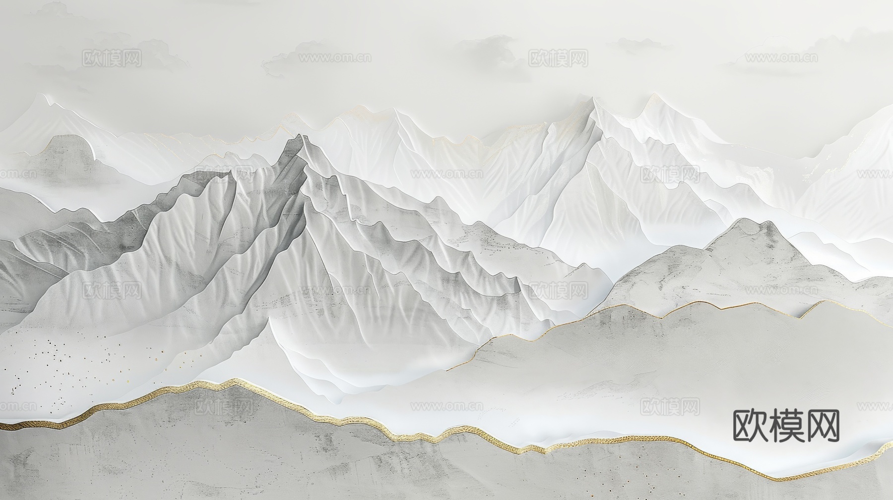新中式山水国风背景