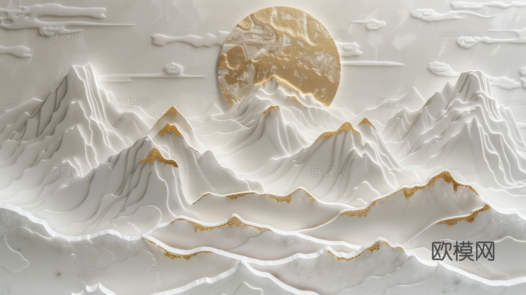 新中式山水国风背景