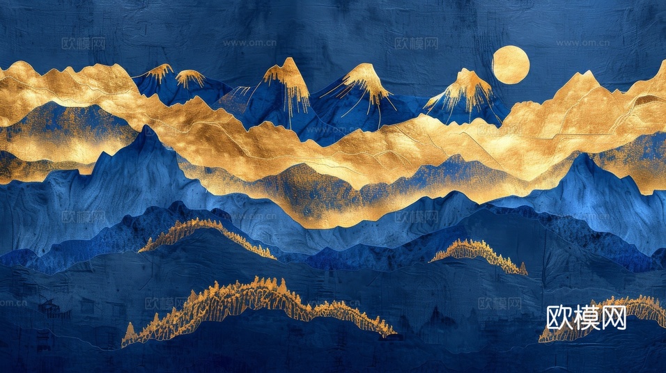 新中式山水国风背景下载(渲染图6)