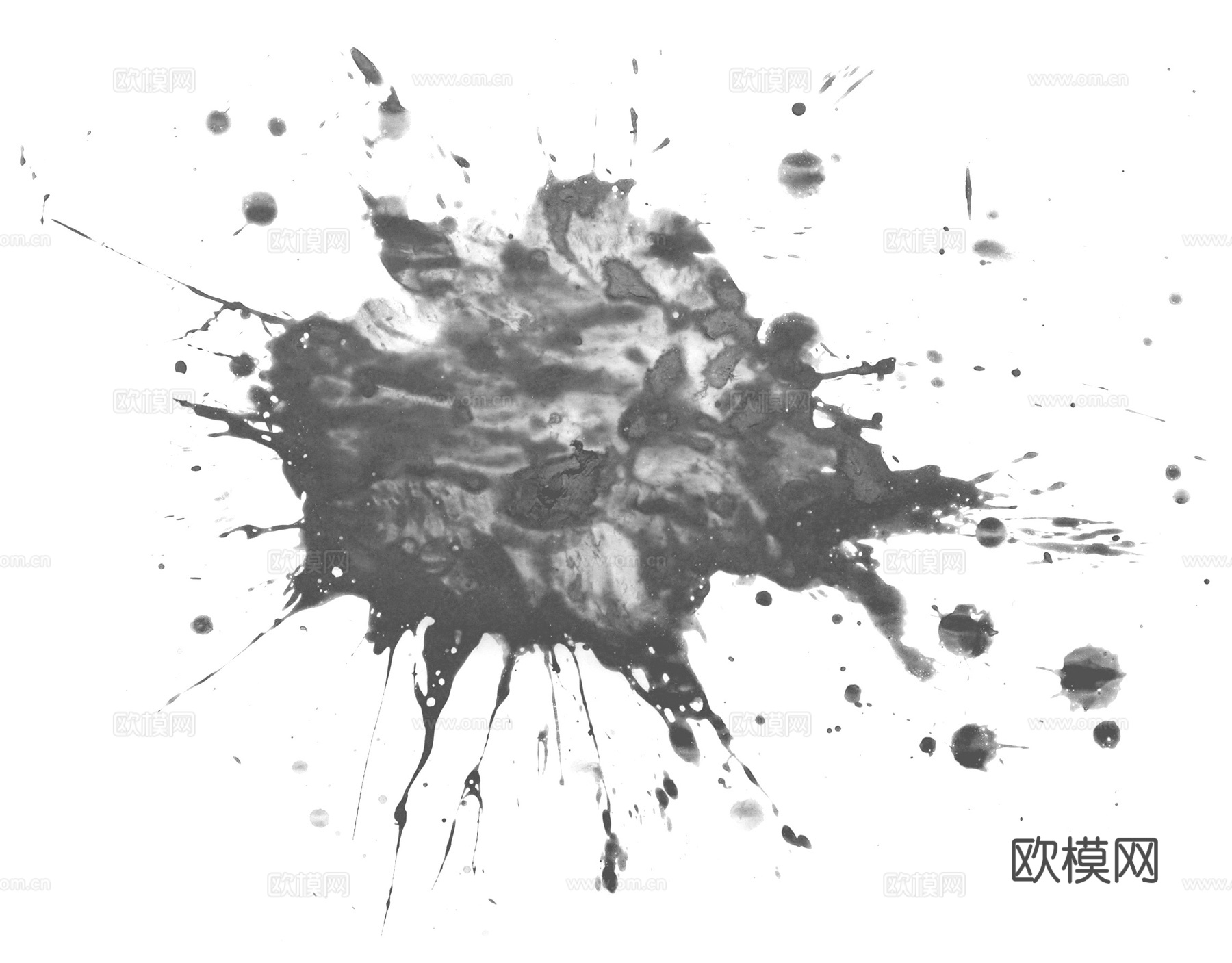 飞溅圆形水迹污垢 黑白凹凸下载