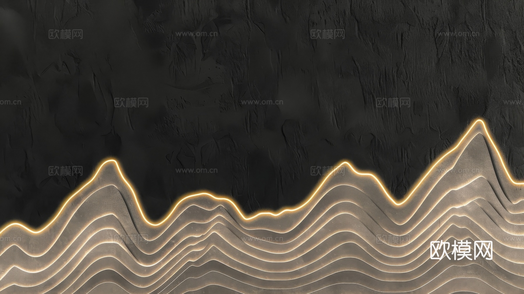 山水层叠山脉背景下载（渲染图2）