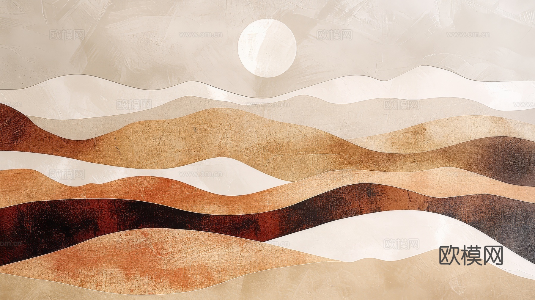 山水层叠山脉背景下载（渲染图3）