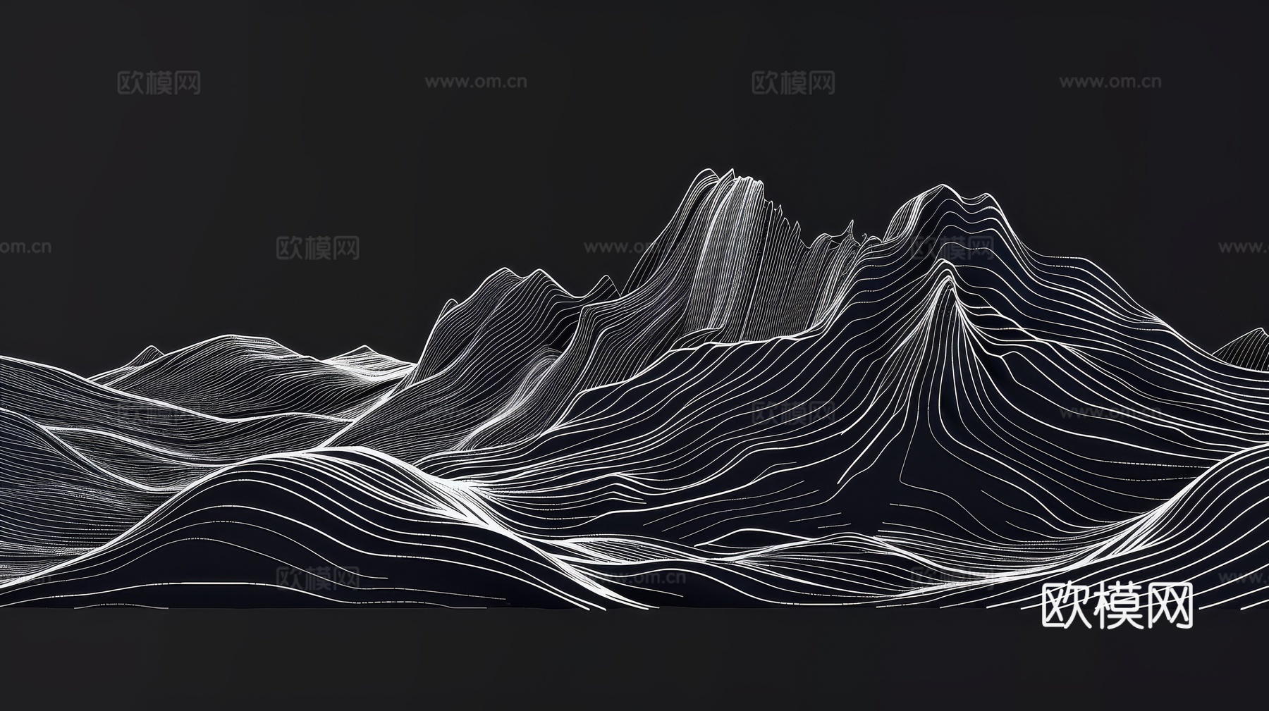 山水层叠山脉背景