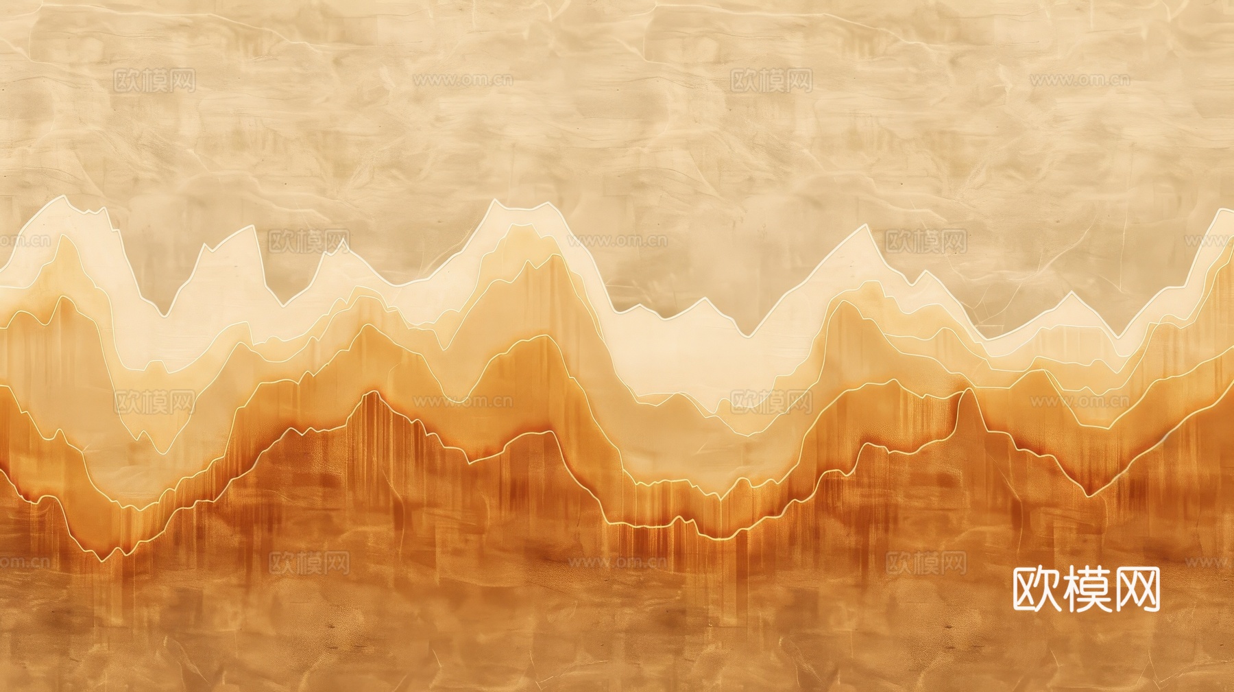 山水层叠山脉背景下载（渲染图2）