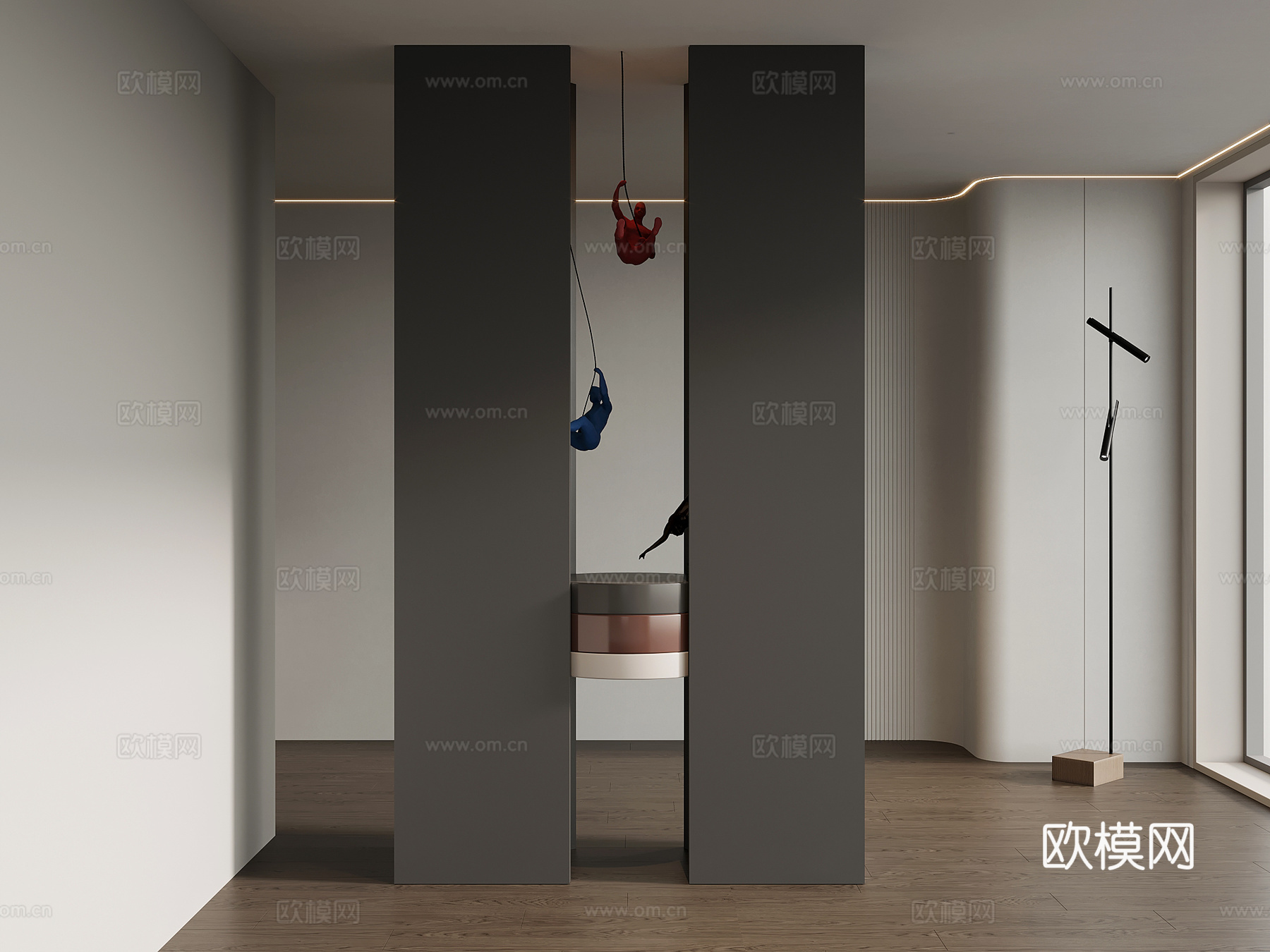现代意式玄关柜 装饰柜3d模型
