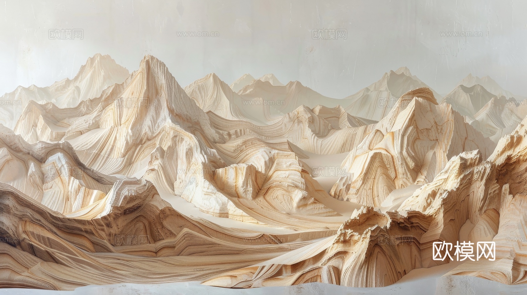 山水层叠山脉背景