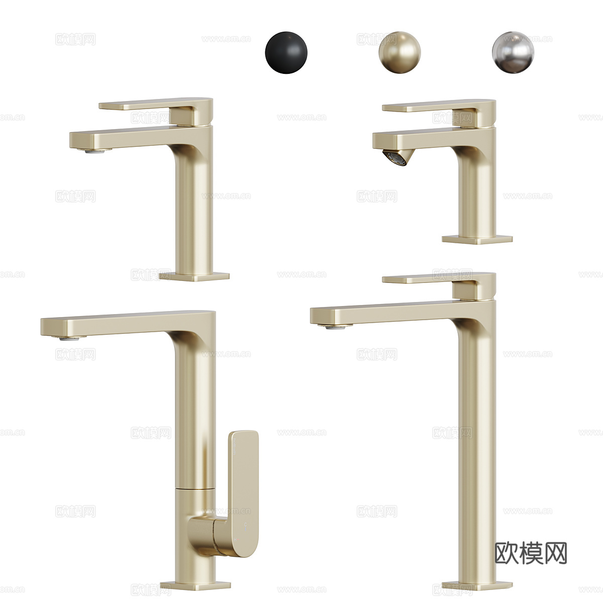 现代极简浴室水龙头3d模型