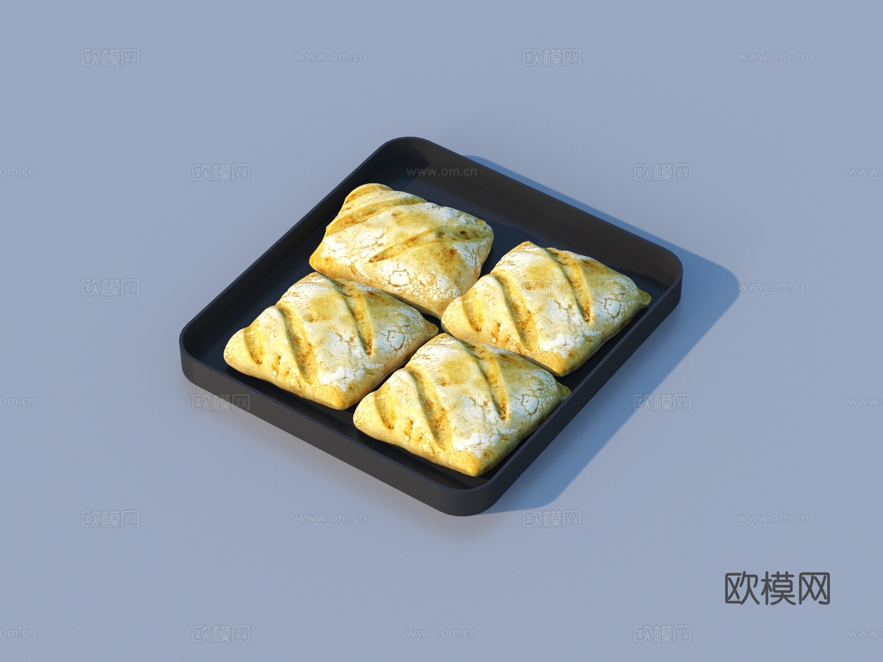 大饼 面包 饼干 食物3d模型