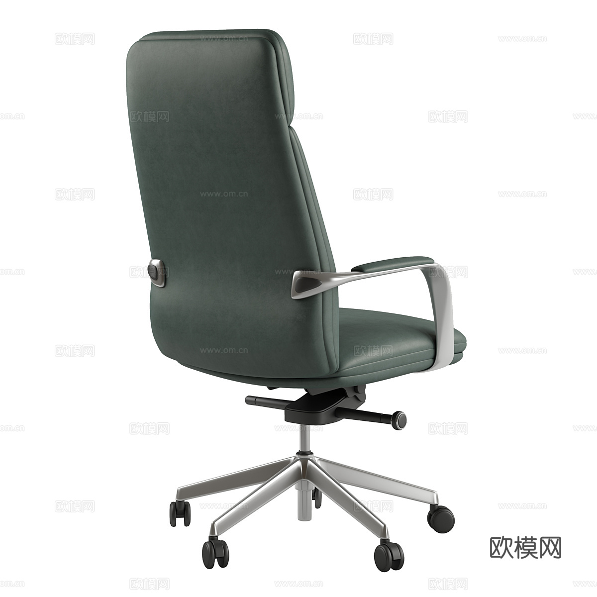现代意式皮革办公椅3d模型