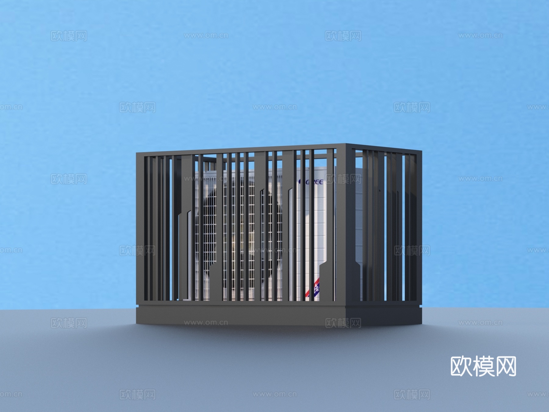 空调架 空调外机 格栅装饰3d模型