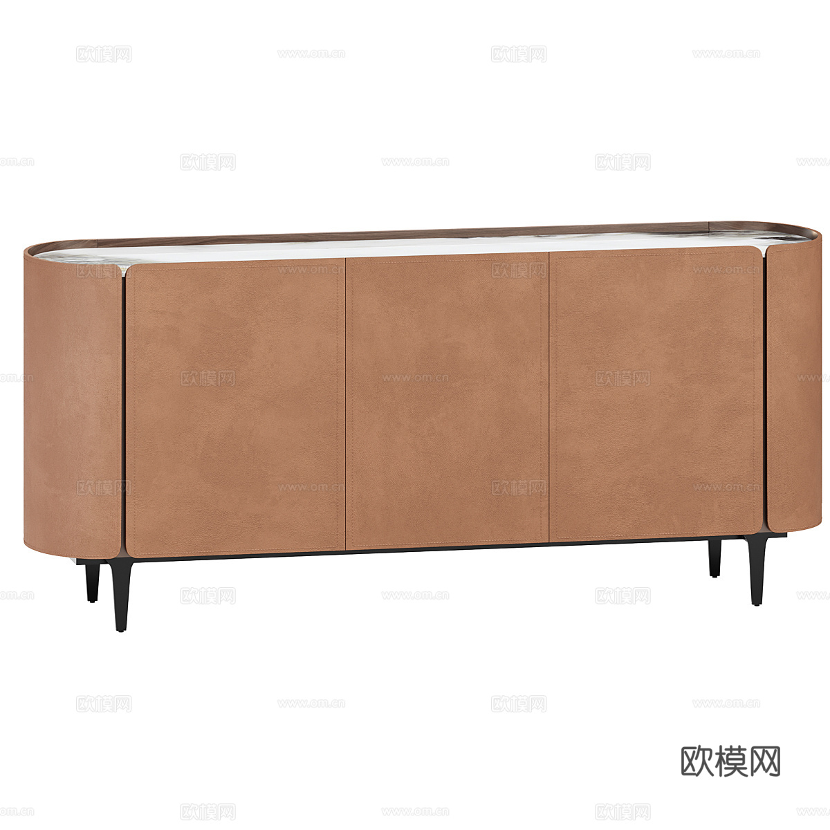 现代轻奢皮革电视柜3d模型