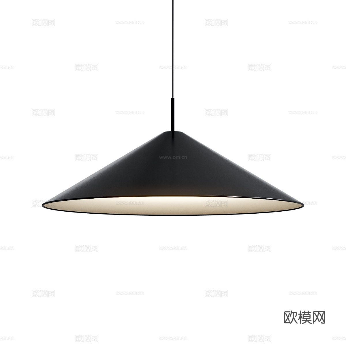 现代极简圆盘吊线灯3d模型