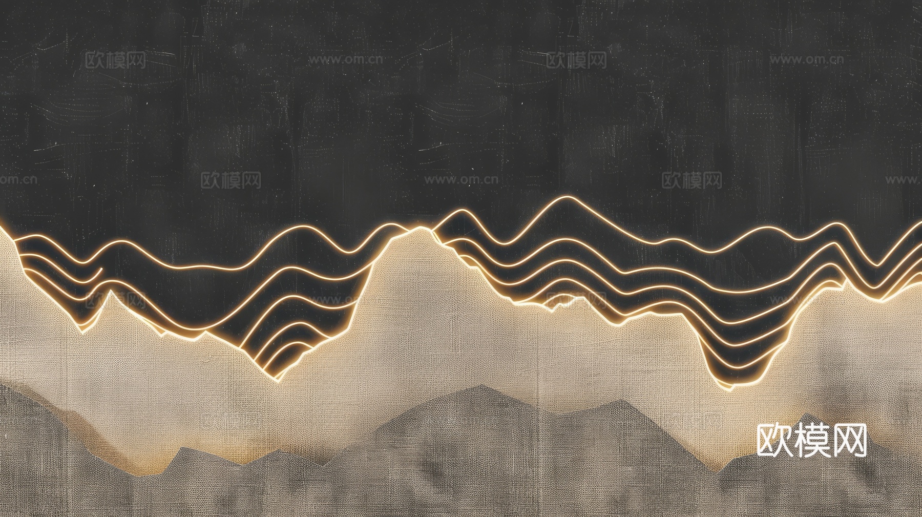 山水层叠山脉背景下载（渲染图4）