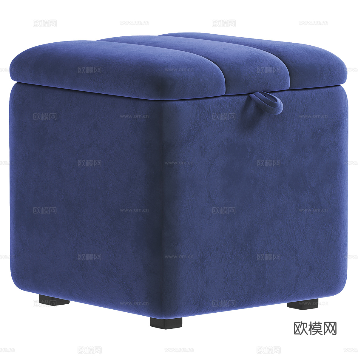 现代奶油风布艺储物凳3d模型