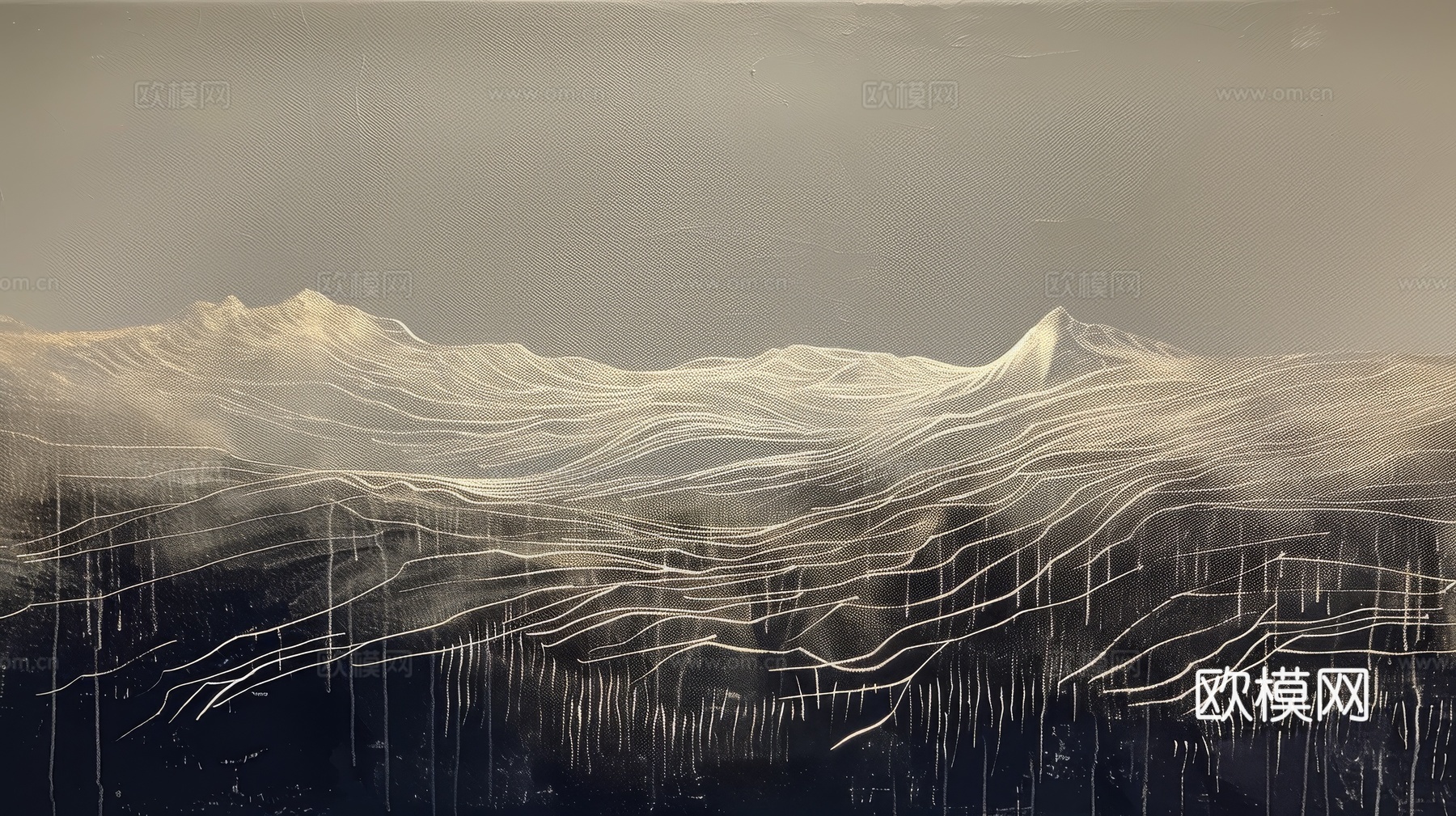 山水层叠山脉背景