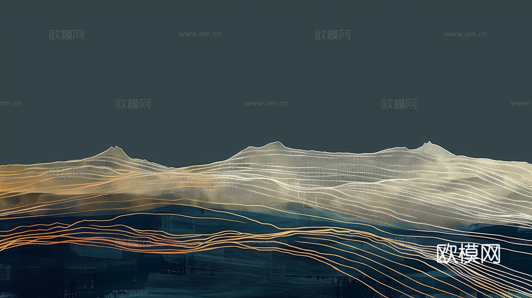 山水层叠山脉背景