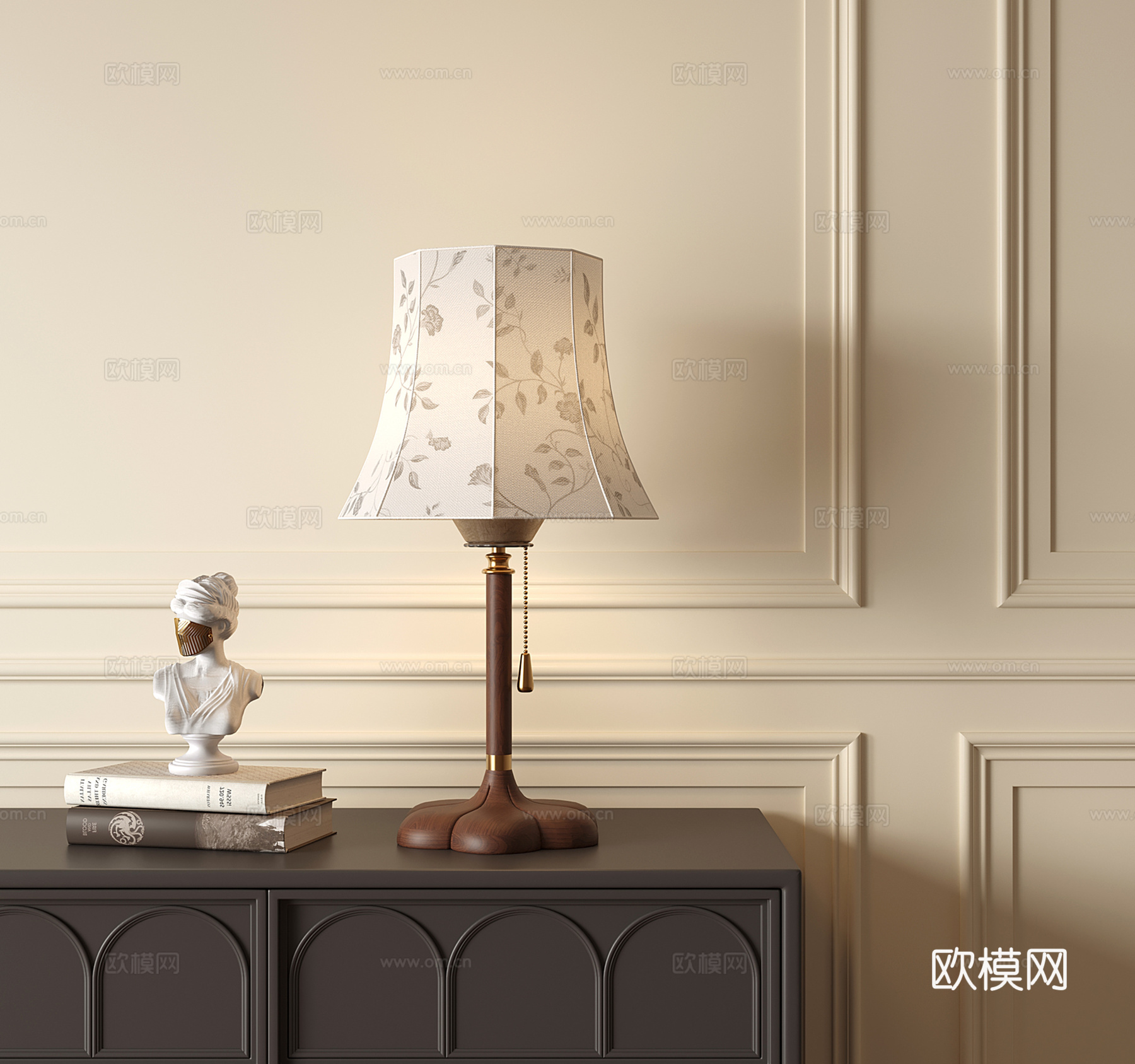 法式复古台灯3d模型