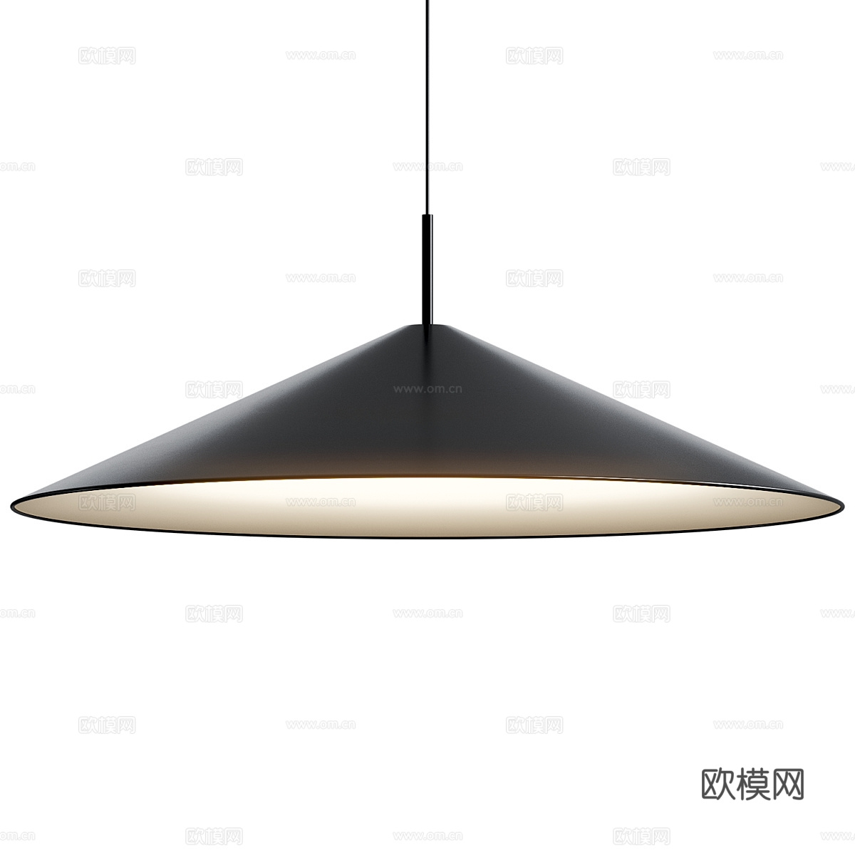现代极简圆盘吊线灯3d模型
