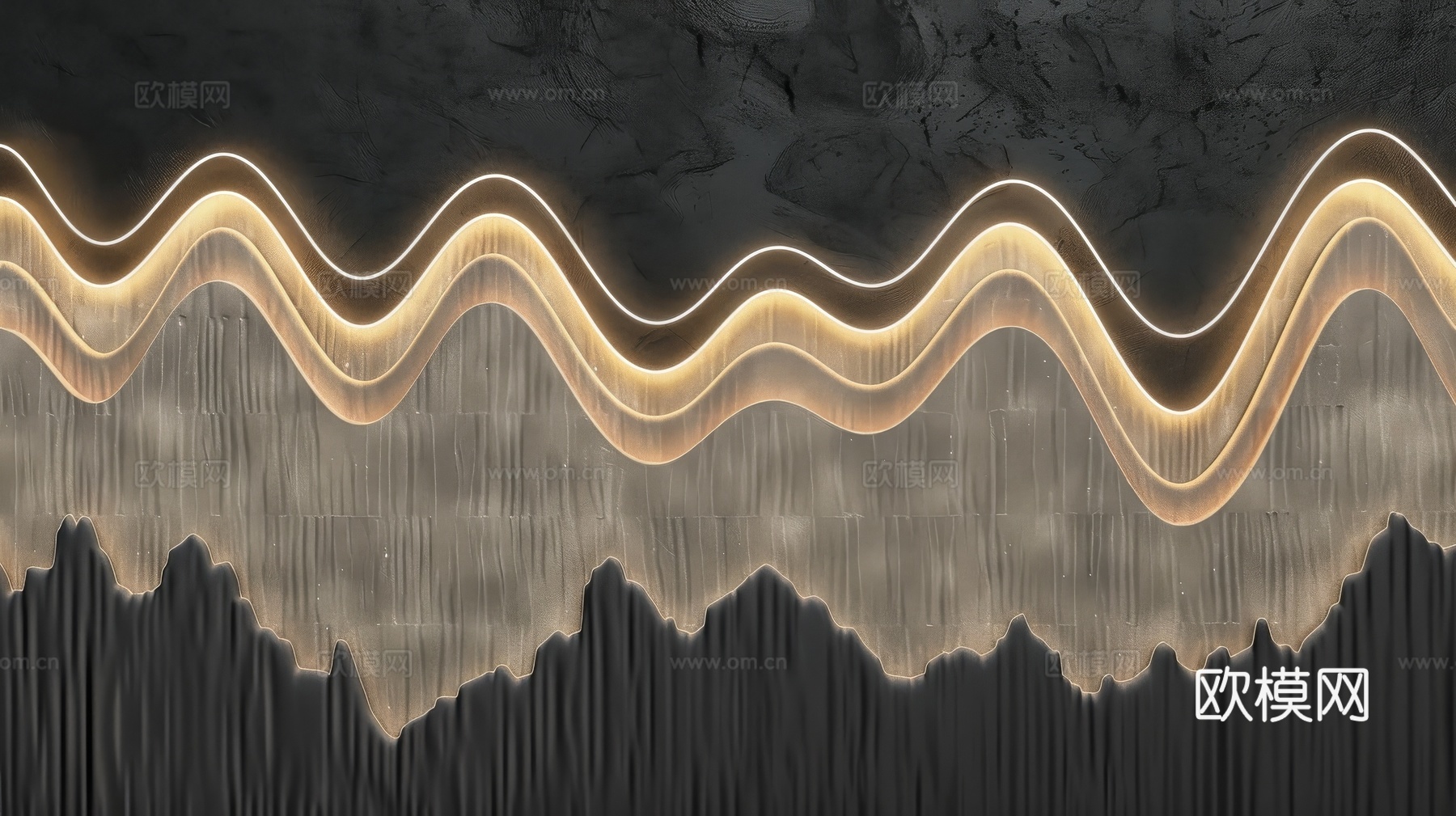 山水层叠山脉背景下载（渲染图3）