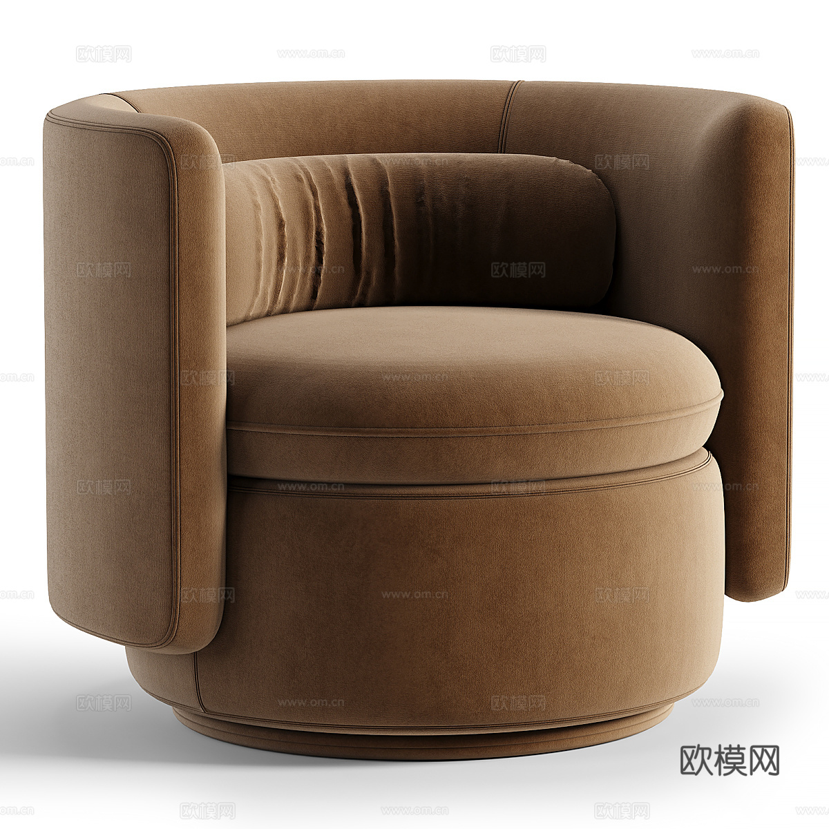 现代意式布艺沙发椅3d模型
