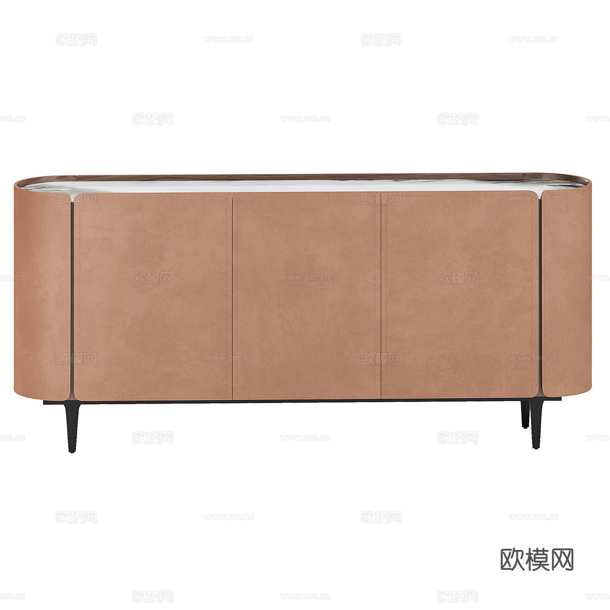 现代轻奢皮革电视柜3d模型