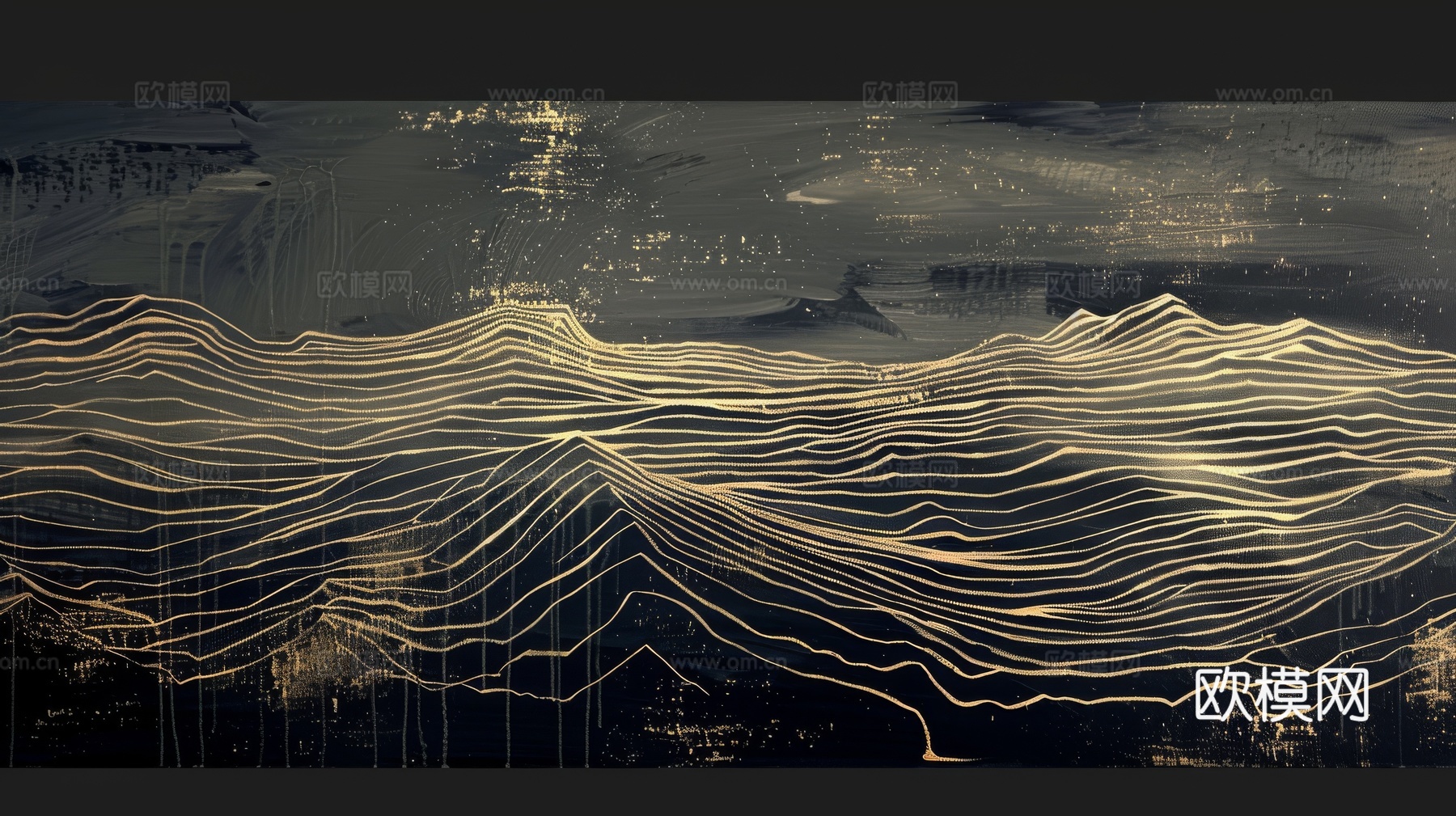 山水层叠山脉背景