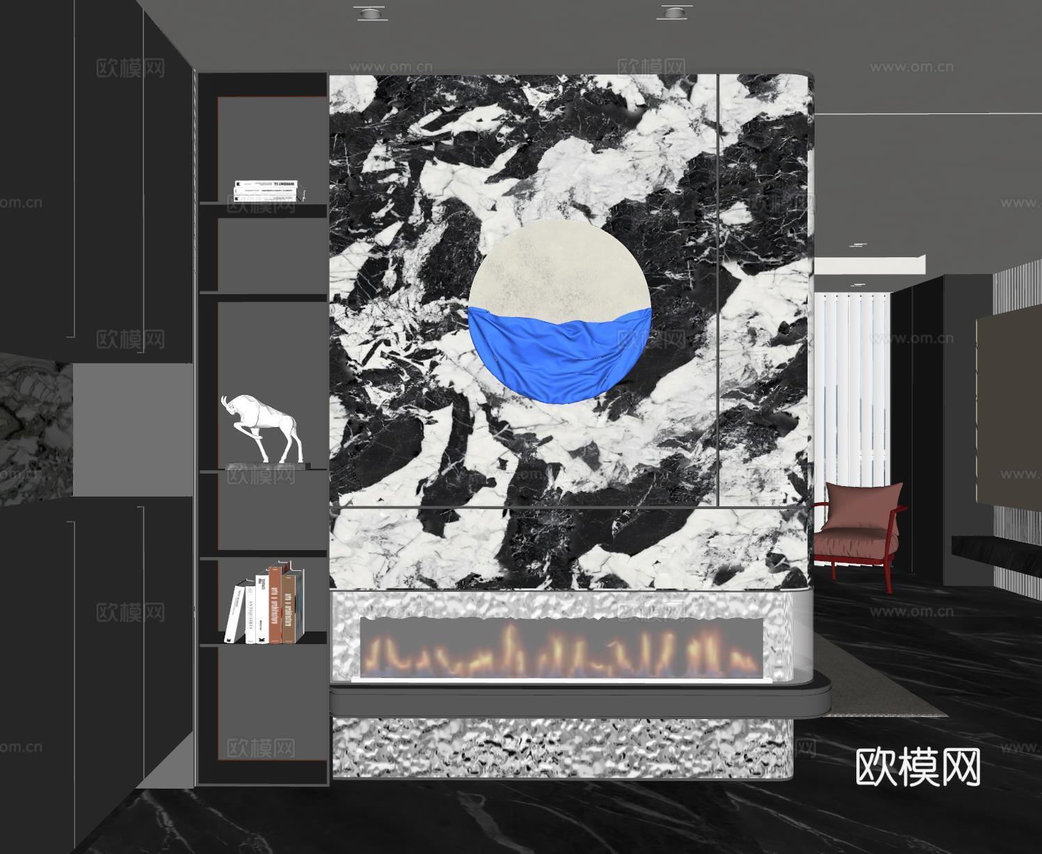 现代玄关过道 装饰性玄关 玄关隔断 入户玄关 门厅su模型