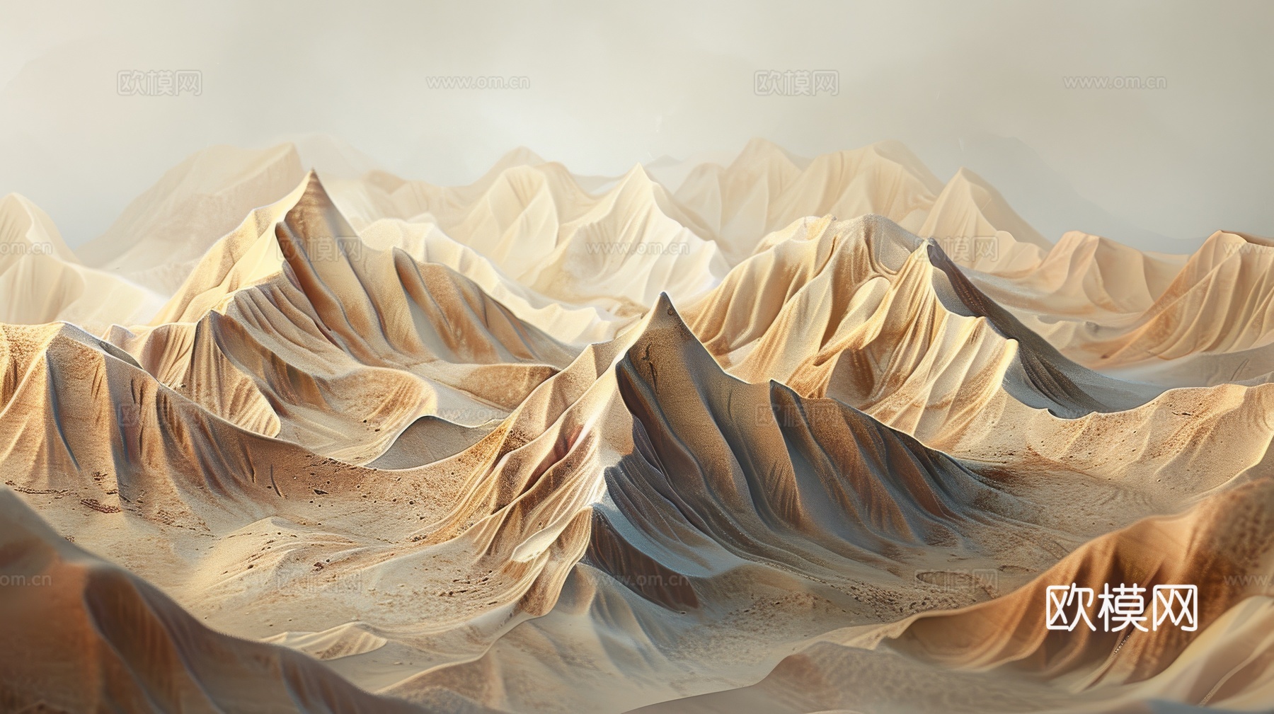山水层叠山脉背景