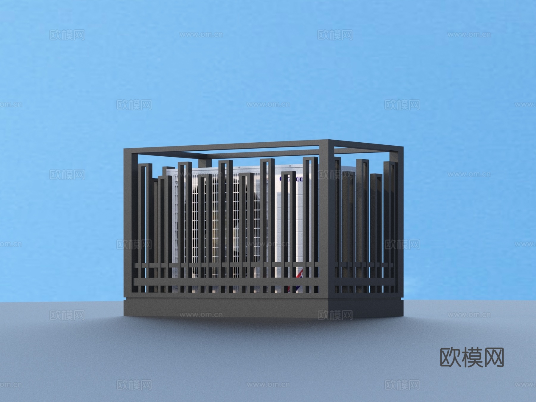 空调架 空调外机 格栅装饰3d模型