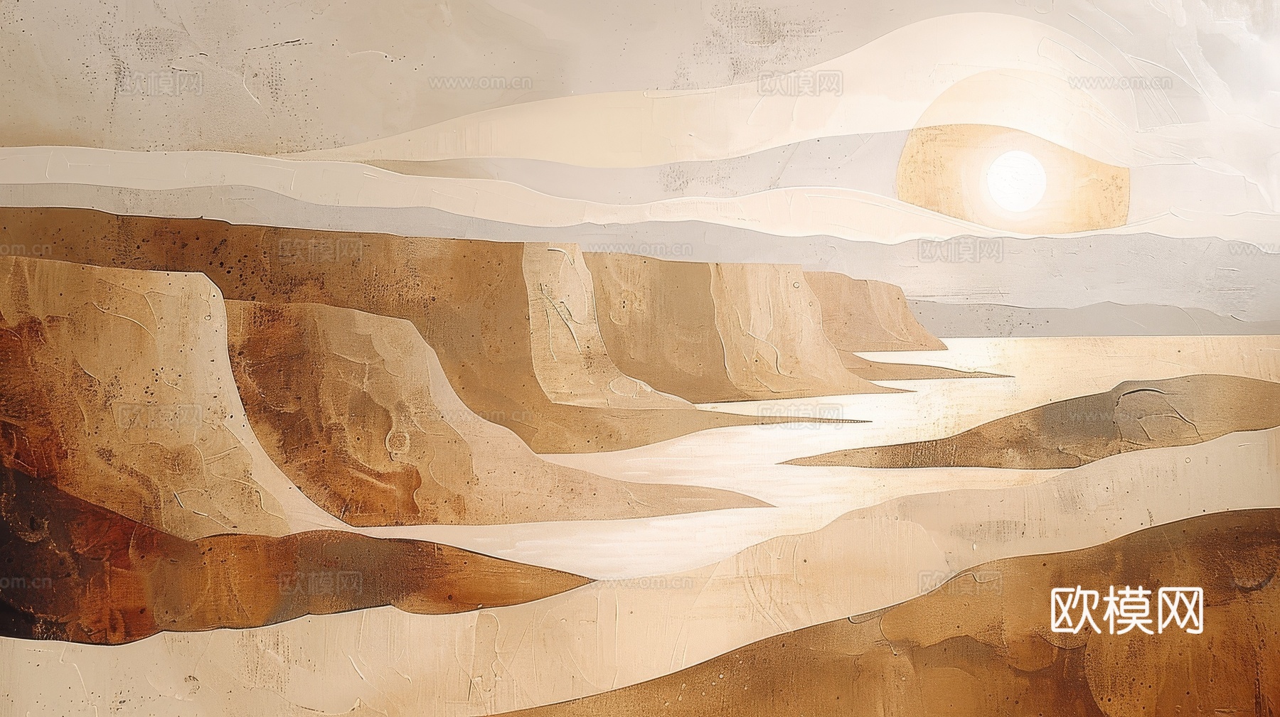 山水层叠山脉背景下载（渲染图5）