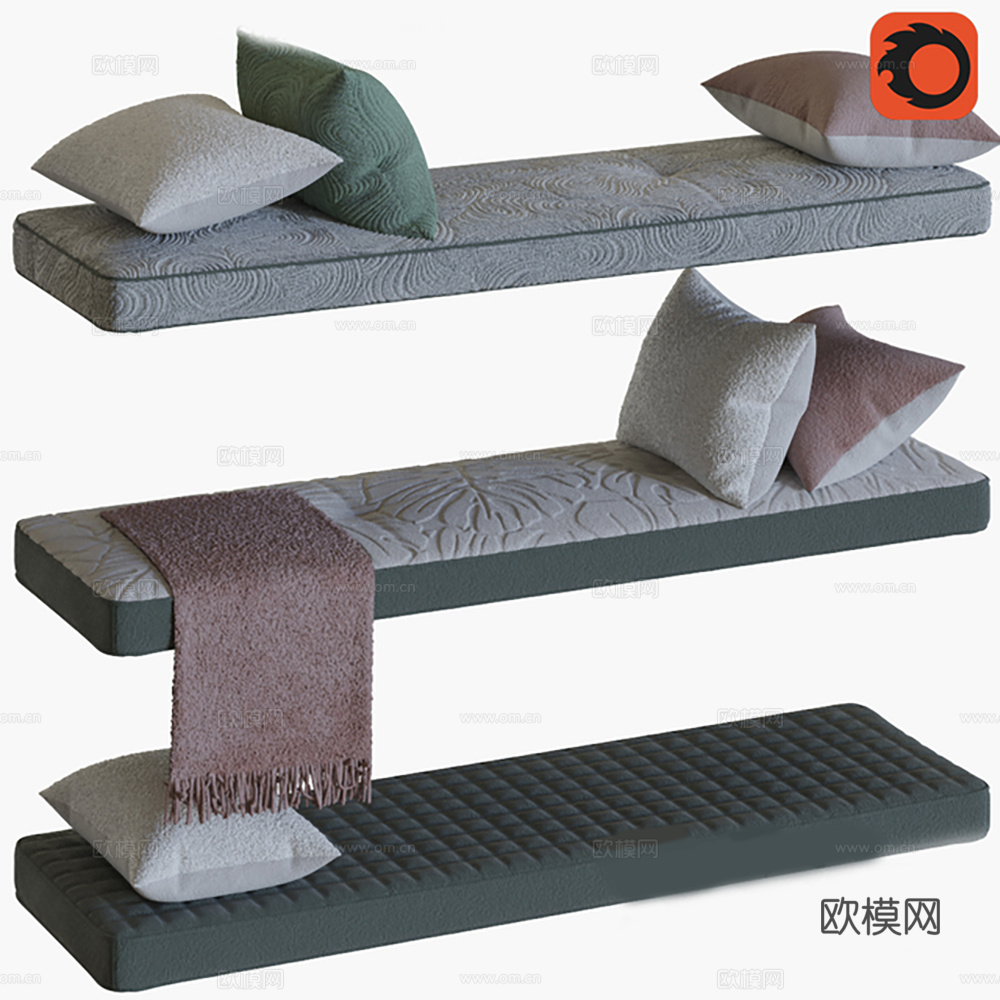 单人床 床垫3d模型