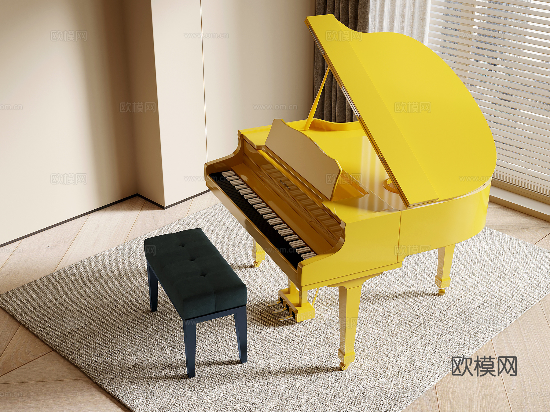 钢琴 现代钢琴 多巴胺钢琴 乐器3d模型