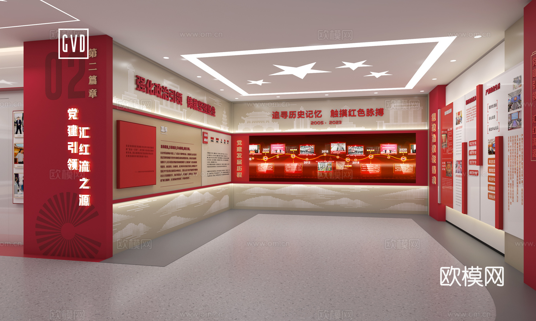 党建发展历程 党建发展大事记 发展时间轴 党建介绍 党建历程3d模型