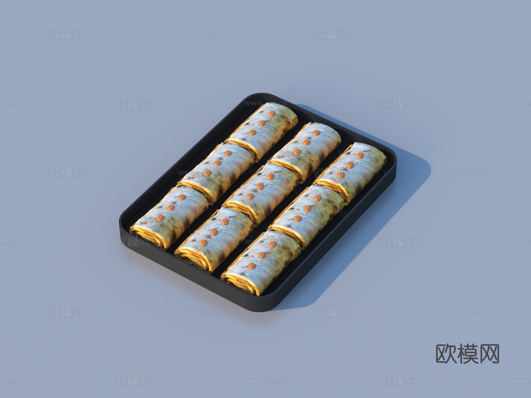 大饼 面包 饼干 食物3d模型