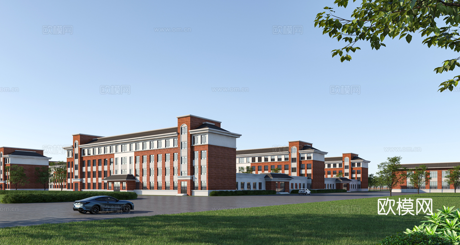 现代学校宿舍 教学楼3d模型