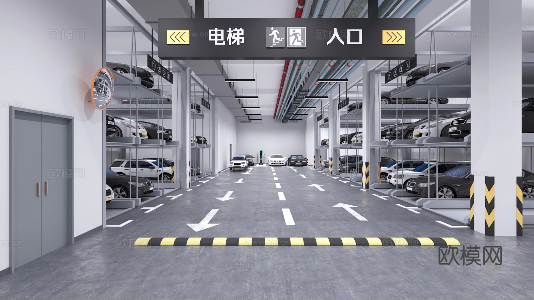 地下车库3d模型
