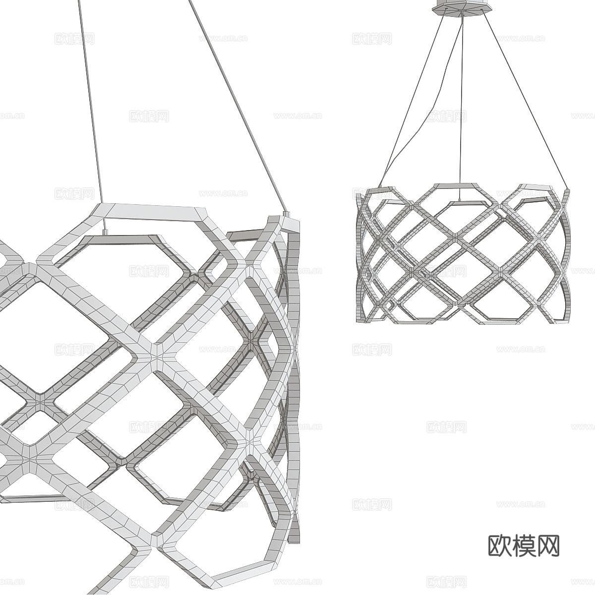 现代意式装饰吊灯3d模型
