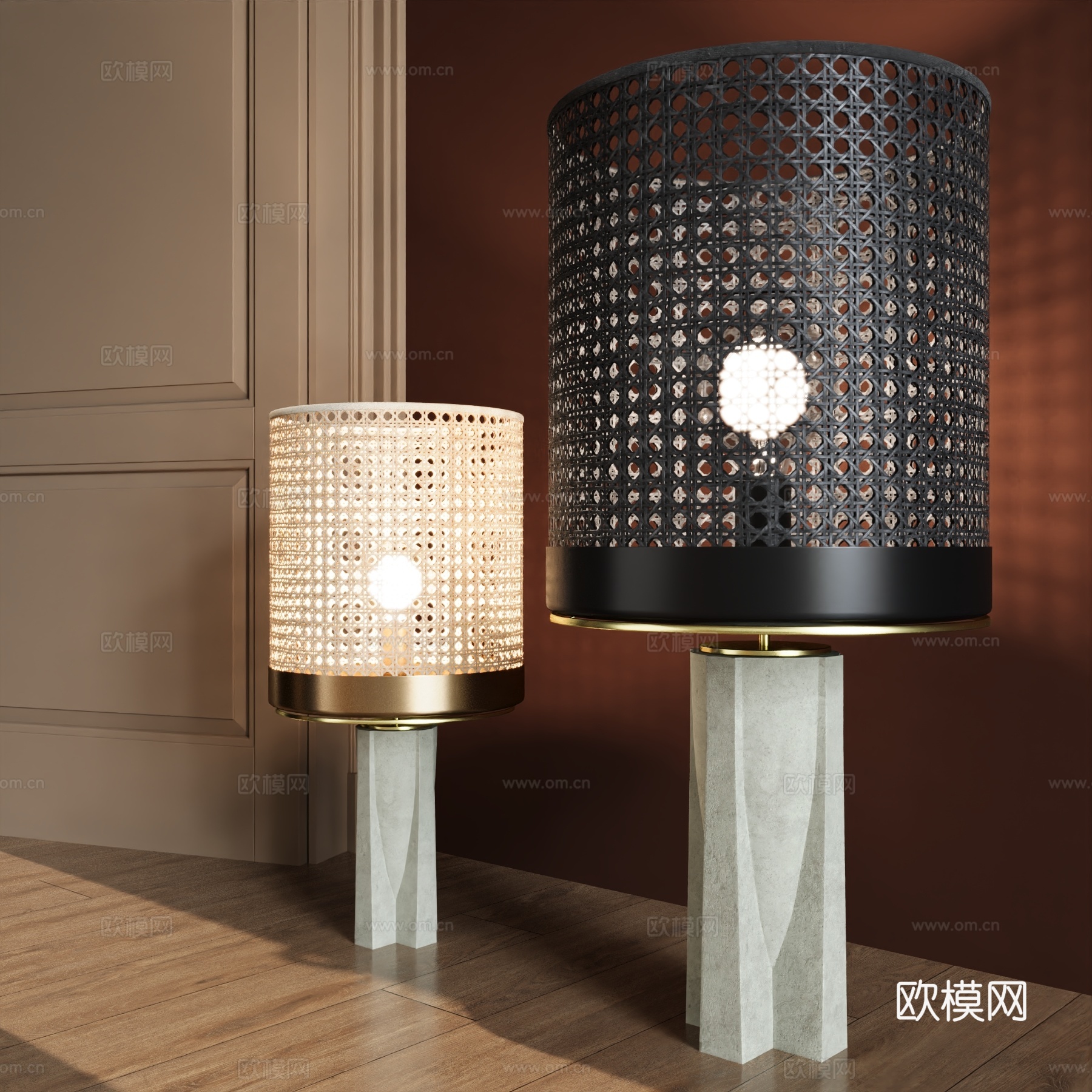 现代台灯 装饰灯 落地灯3d模型